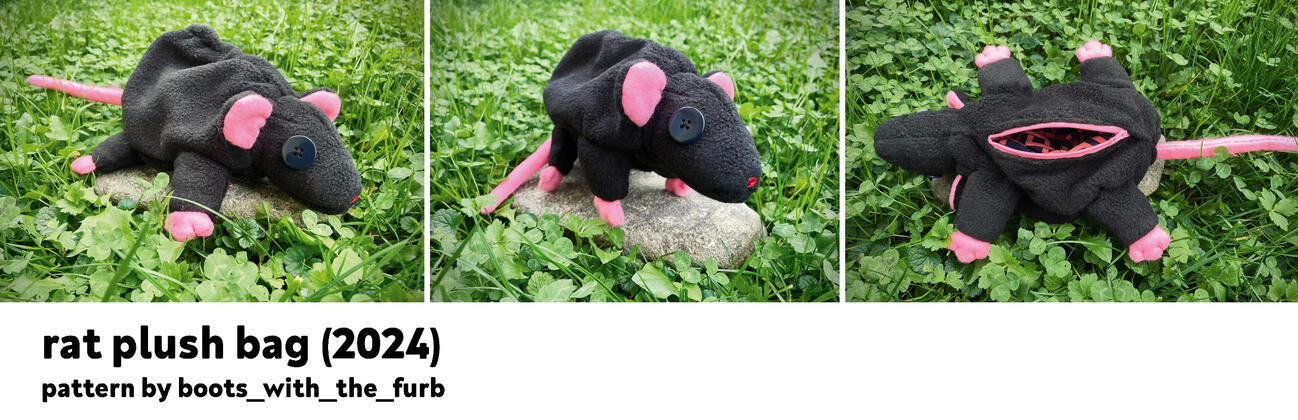 rat plush bag